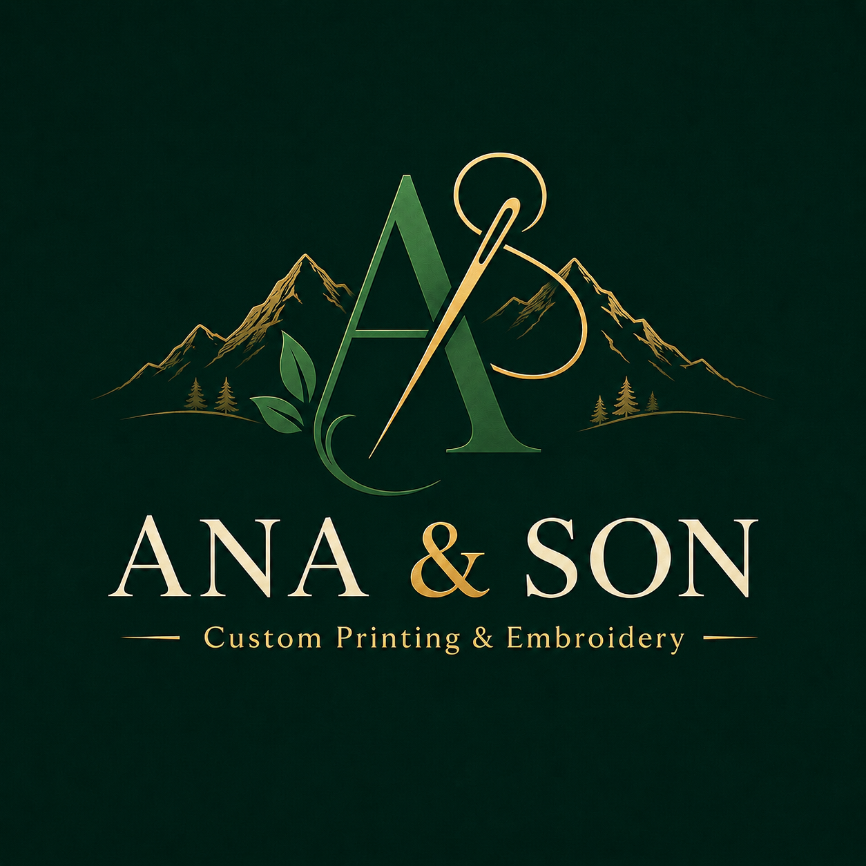 Ana & Son logo on apparel mockup