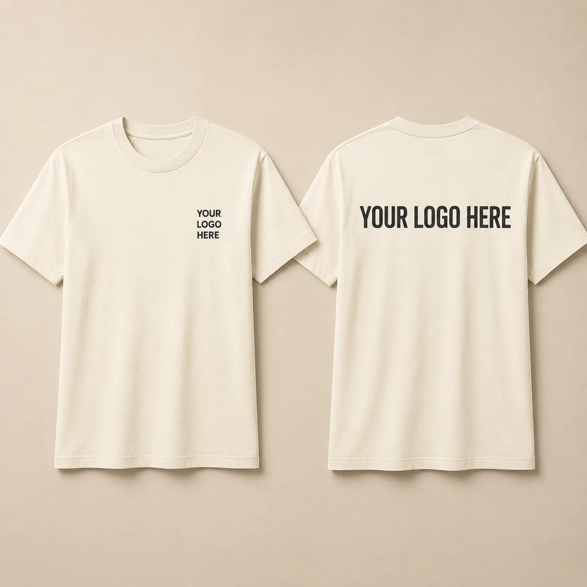 Custom event t-shirt with your logo, front and back